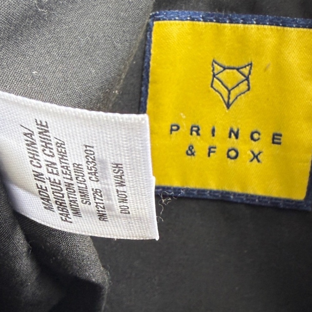 Prince & Fox Black Faux Leather Crossbody Wristlet Bag Detachable Straps - Picture 6 of 10